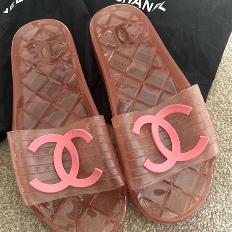 chanel pearl mules price|Chanel jelly pool slides.